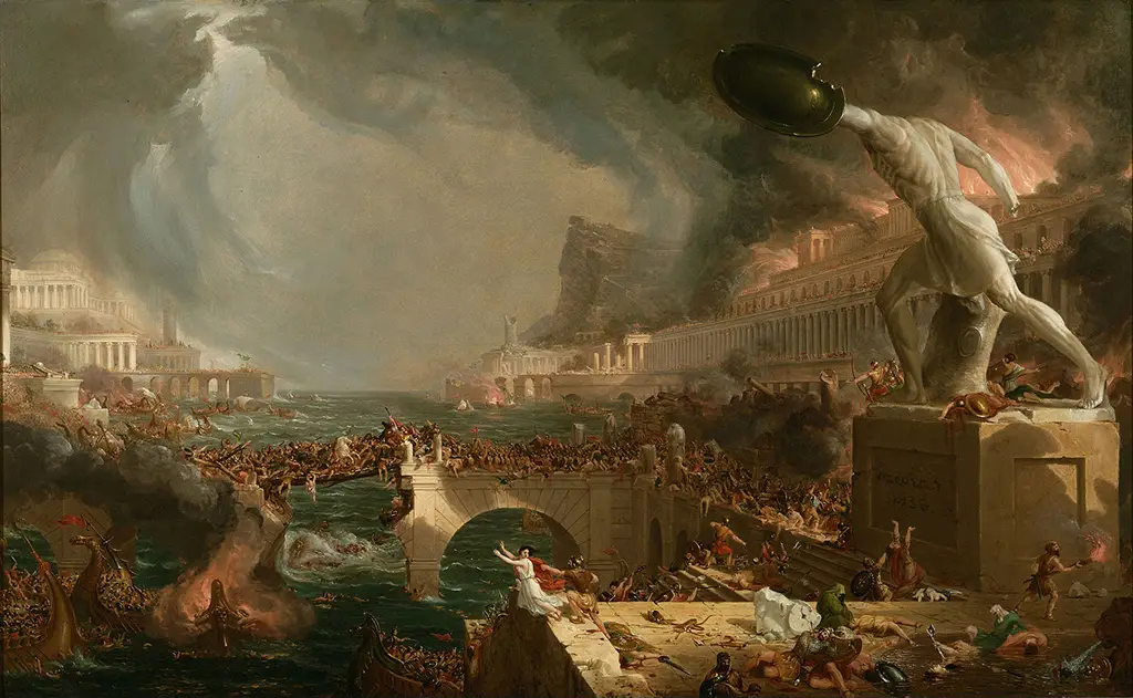 The Course of Empire - Destruction in Detail Thomas Cole